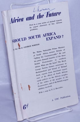Cat.No: 261069 Should South Africa Expand? Africa and the Future: First in a new series...