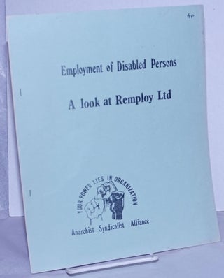 Cat.No: 261439 Employment of Disabled Persons: A look at Remploy Ltd