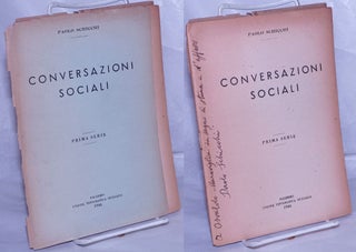 Cat.No: 261467 Conversazioni Sociali: Prima Serie. Paolo Schicchi