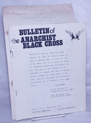 Cat.No: 261476 Bulletin of the Anarchist Black Cross [2 issues]. Stuart Christie, eds...