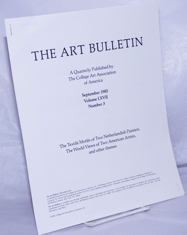 Cat.No: 261552 The Art Bulletin: A Quartely Published by The College Art