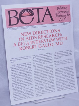 Cat.No: 261675 BETA: Bulletin of Experimental Treatments for AIDS; September 1993: New...