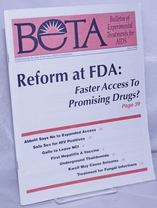 Cat.No: 261676 BETA: Bulletin of Experimental Treatments for AIDS; June 1995: Reform at...