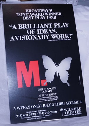 Cat.No: 261728 M. Butterfly [poster] Philip Anglim & A. Mapa Wilshire Theatre, LA. David...
