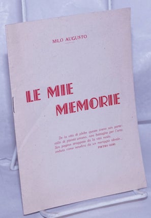 Cat.No: 261778 Le Mie Memorie. Milo Augusto