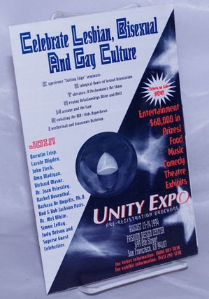 Cat.No: 261830 Unity Expo Pre-registration brochure: Celebrate Lesbian, Bisexual and Gay...