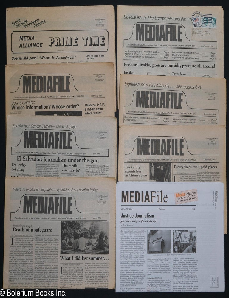 Cat.No: 261978 Mediafile [originally Media Alliance Prime Time, 8 issues, 1984-2001]