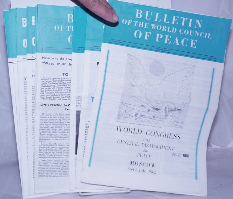 Cat.No: 262076 BULLETIN OF THE WORLD COUNCIL OF PEACE 1962-1963 [10 issues]