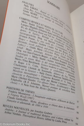 Aries. No 8. Association pour la Recherche et l'Information sur l'Esoterisme.