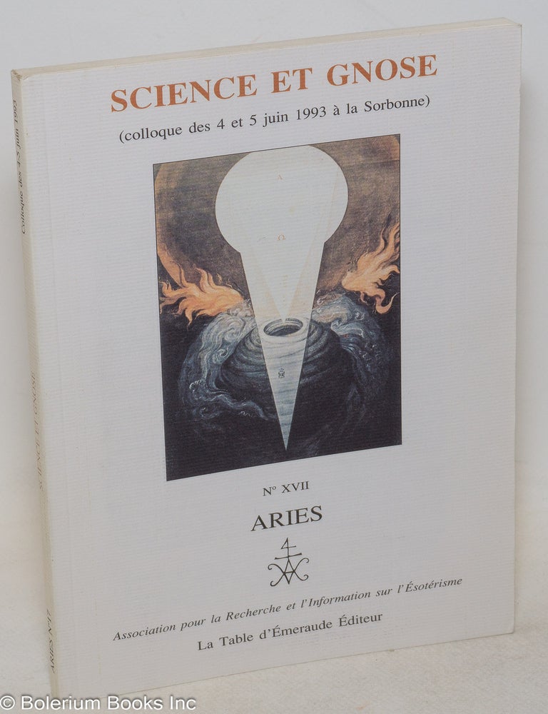 Cat.No: 262097 Aries. No 17. Association pour la Recherche et l'Information sur l'Esoterisme. Antoine Faivre, Roland Edighoffer, Jean-Paul Corsetti, RIP.