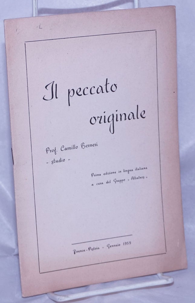 Cat.No: 262147 Il Peccato Originale. Camillo Berneri.
