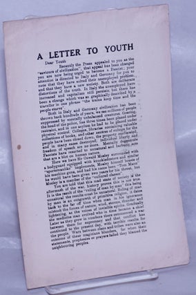 Cat.No: 262290 A Letter to Youth. John J. Humphrey