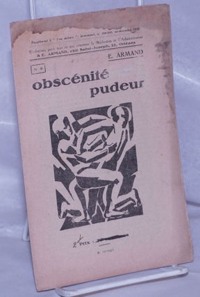 Cat.No: 262320 Obscénité, Pudeur. E. Armand, Ernest-Lucien Juin