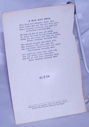 Cat.No: 262328 A May Day Song