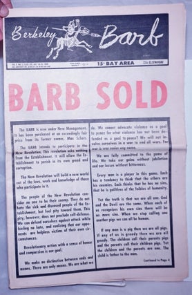 Cat.No: 262373 Berkeley Barb: vol. 9, #3 (#205) July 16 - 24, 1969: Barb Sold. Allan...