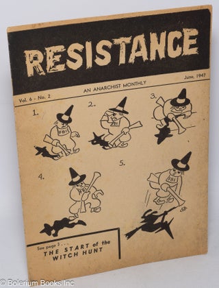 Cat.No: 262420 Resistance: an anarchist monthly; Vol. 6 No. 2. William Young