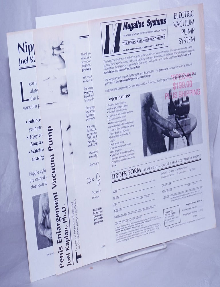 Cat.No: 262586 MegaVac Systems: high tech state-of-the-art electric vacuum systems [handbills]. Dr. Joel Kaplan.