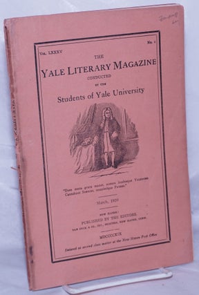 Cat.No: 262591 "Leader" [department in] The Yale Literary Magazine conducted by the...
