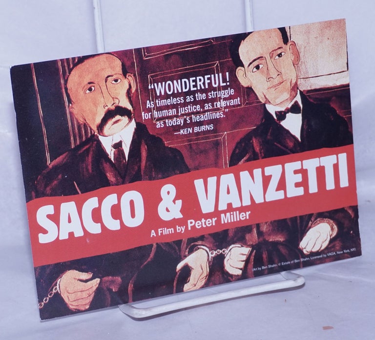 Cat.No: 262592 Sacco & Vanzetti: A Film by Peter Miller [promotional postcard]