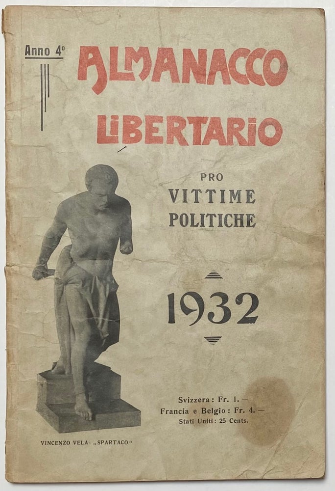 Cat.No: 262668 Almanacco libertario pro vittime politiche. Anno 4o. 1932