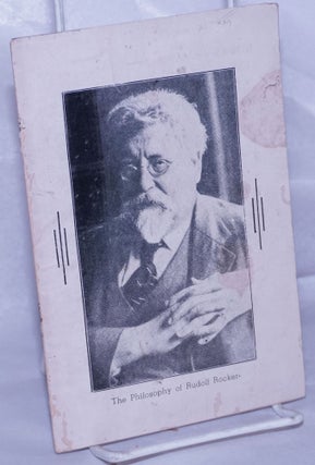 Cat.No: 262693 The philosophy of Rudolf Rocker's forthcoming book "Nationalism and its...