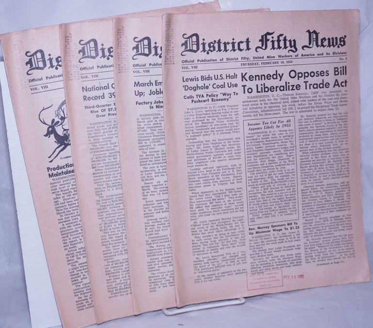 Cat.No: 262740 District Fifty news [4 issues]. District Fifty United Mine Workers of America.