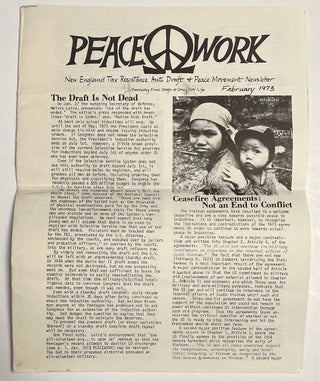 Cat.No: 262766 Peacework: New England tax resistance anti draft & peace movement...