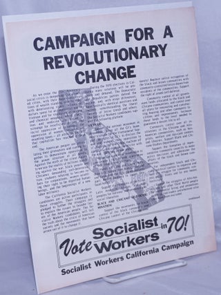 Cat.No: 262785 Campaign for revolutionary change. Vote Socialist Workers in 70!...