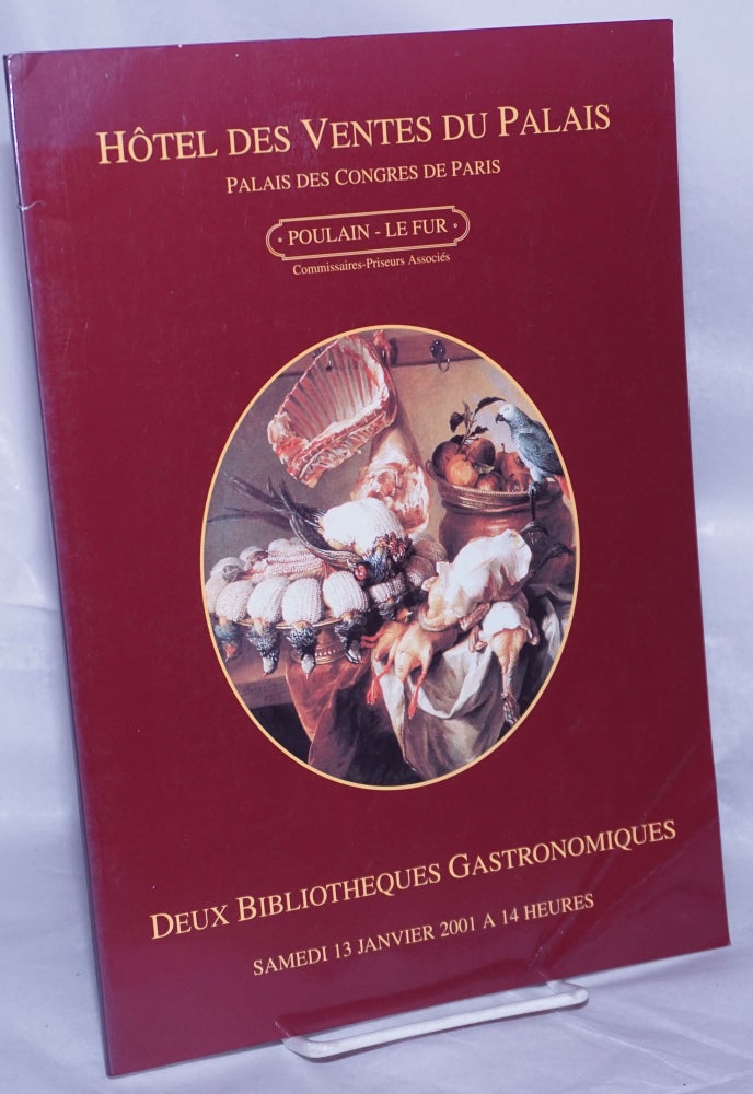 Cat.No: 262870 Deux Bibliotheques Gastronomiques: Bibliotheque de M. Christian Guy / Bibliotheque d'un cuisinier quercynois. Samedi 13 Janvier 2001