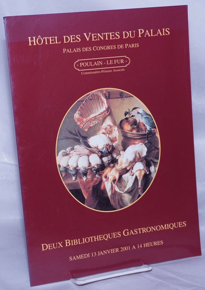 Cat.No: 262871 Deux Bibliotheques Gastronomiques: Bibliotheque de M. Christian Guy / Bibliotheque d'un cuisinier quercynois. Samedi 13 Janvier 2001