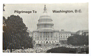 Cat.No: 262878 Pilgrimage to Washington D.C. [postcard]. Judith LaFourest, photographer