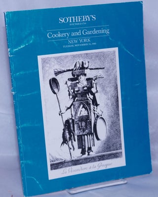 Cat.No: 262891 Important Books and Manuscripts Relating to Cookery and Gardening...