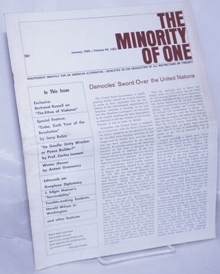 Cat.No: 262970 The minority of one; 1965, Jan, Vol. 7 No. 62 (whole number) independent...