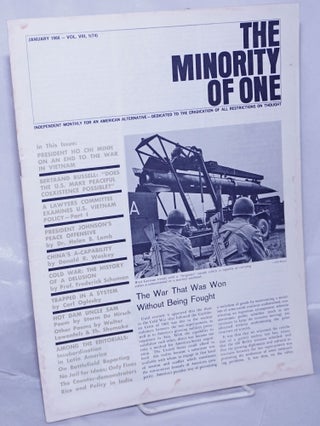 Cat.No: 262973 The minority of one; 1966, Jan, Vol. 8 No. 74 (whole number) independent...