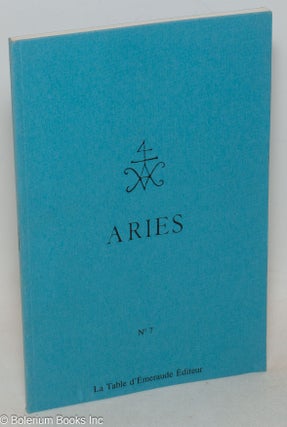 Cat.No: 263066 Aries. No 7. Association pour la Recherche et l'Information sur...
