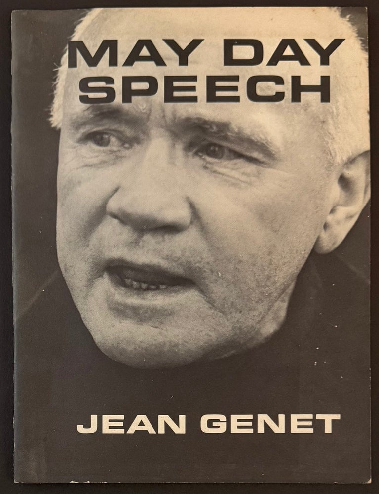 Cat.No: 26311 May Day Speech. Description by Allen Ginsberg. Jean Genet, cover, Allen Ginsberg, Les Payne.