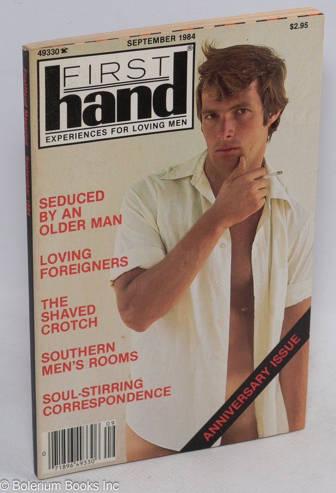Cat.No: 263194 FirstHand: experiences for loving men; vol. 4, #9, September 1984: Seduced by an Older Man. Brandon Judell, Tim Barrus Jason Fury, Michael Leonard, Harry H. Long, Rusty Winter, William Cozad.