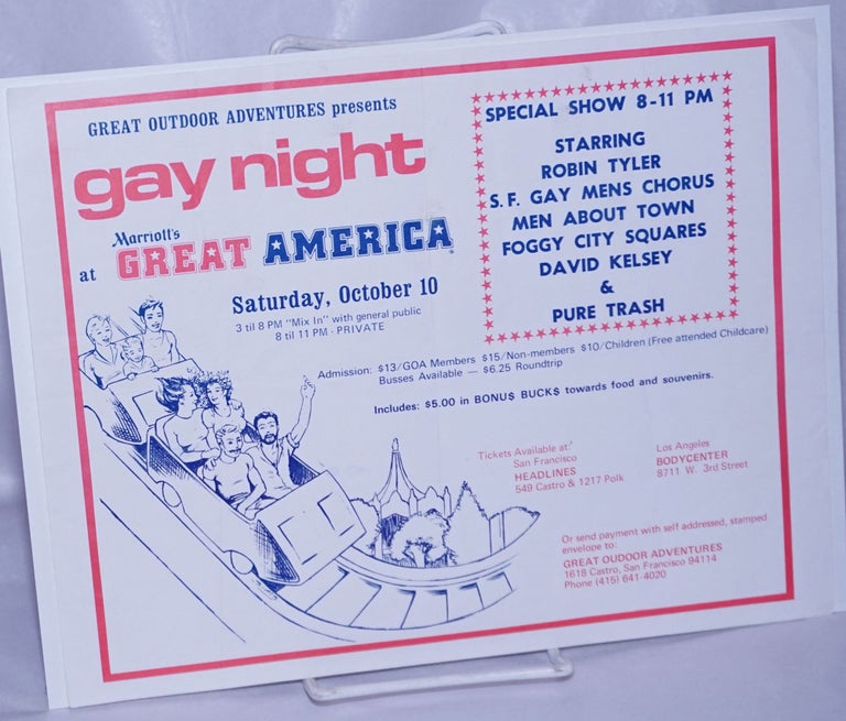 Cat.No: 263460 Great Outdoor Adventures presents Gay Night at Marriott's Great America