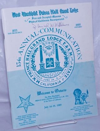 Cat.No: 263499 Most Worshipful Prince Hall Grand Lodge 134th Annual Communication:...