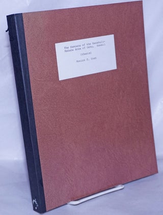 Cat.No: 263514 The Samoans of the Nanakuli-Makaha Area of Oahu, Hawaii (thesis). Monica...