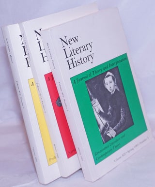 Cat.No: 263737 New Literary History. A Journal of Theory & Interpretation, Nos. 1-3,...