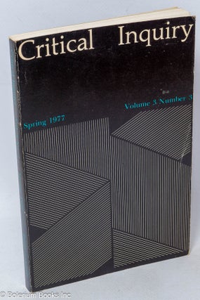 Cat.No: 263747 Critical Inquiry, 1977, Spring, Vol. 3, No. 3. Sheldon Sacks, founding