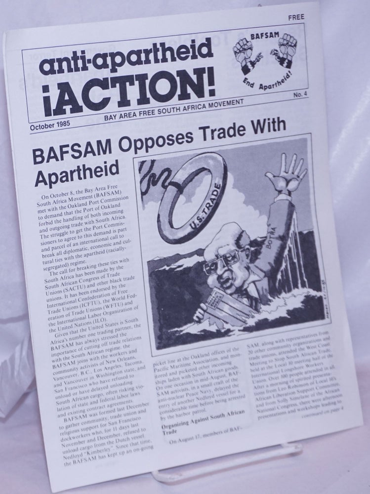 Cat.No: 263830 Anti-Apartheid Action! 1985, Oct No. 4