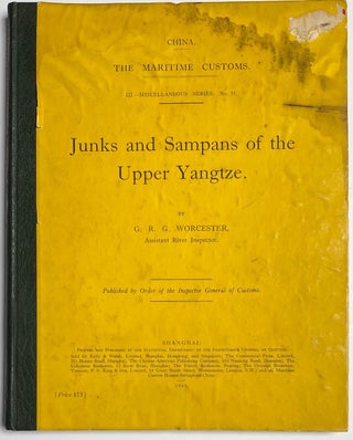 Cat.No: 263915 Junks and sampans of the Upper Yangtze. G. R. G. Worcester