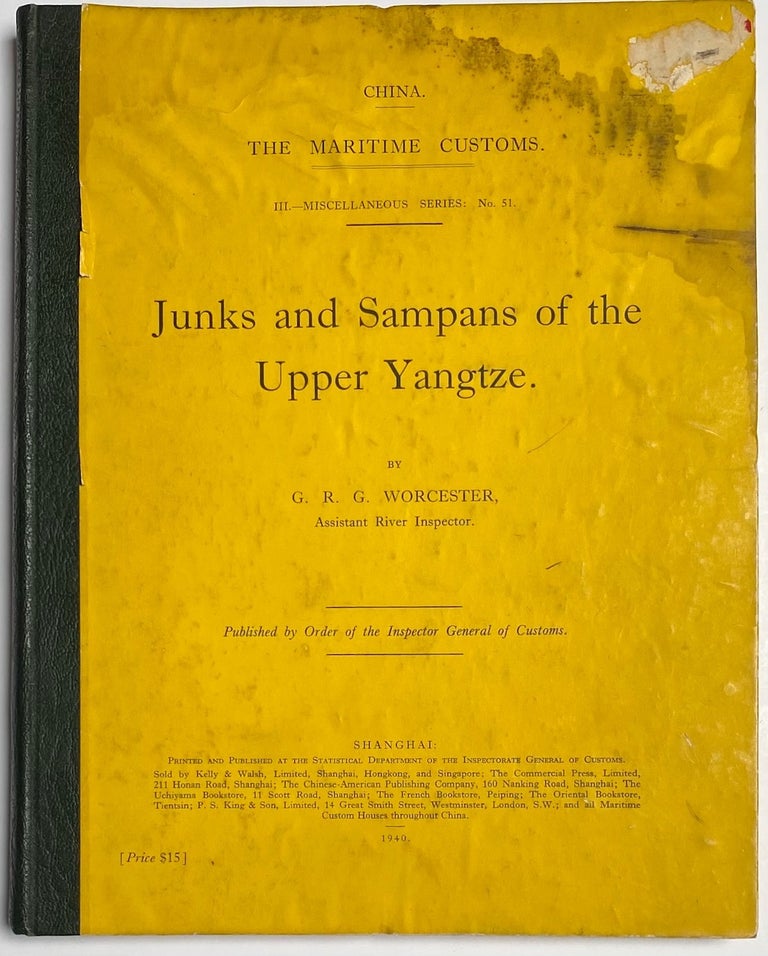 Cat.No: 263915 Junks and sampans of the Upper Yangtze. G. R. G. Worcester.
