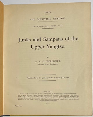 Junks and sampans of the Upper Yangtze