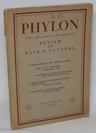 Cat.No: 264748 Phylon: the Atlanta University review of race and culture; vol. 8, #2;...