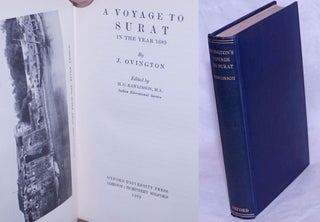 Cat.No: 264786 A Voyage to Surat in the Year 1689. J. Ovington, M. A H G. Rawlinson