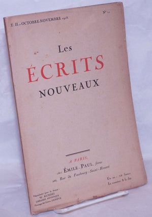 Cat.No: 265090 Les Ecrits Nouveaux: vol. 2, #11, Octobre-Novembre 1918: with La Jeune...
