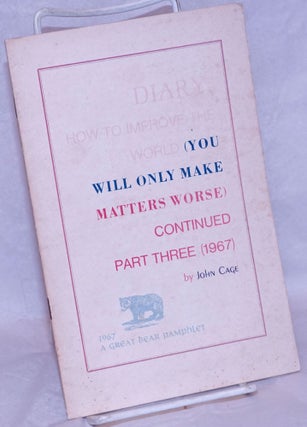 Cat.No: 265197 Diary: how to improve the world (you will only make matters worse)...